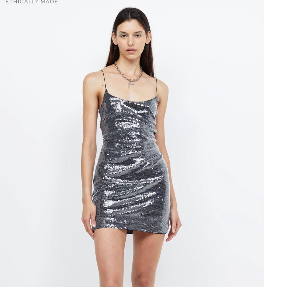 (Brand NEW) Bec+Bridge VENUS SEQUIN MINI DRESS AU Size 6 BLACK